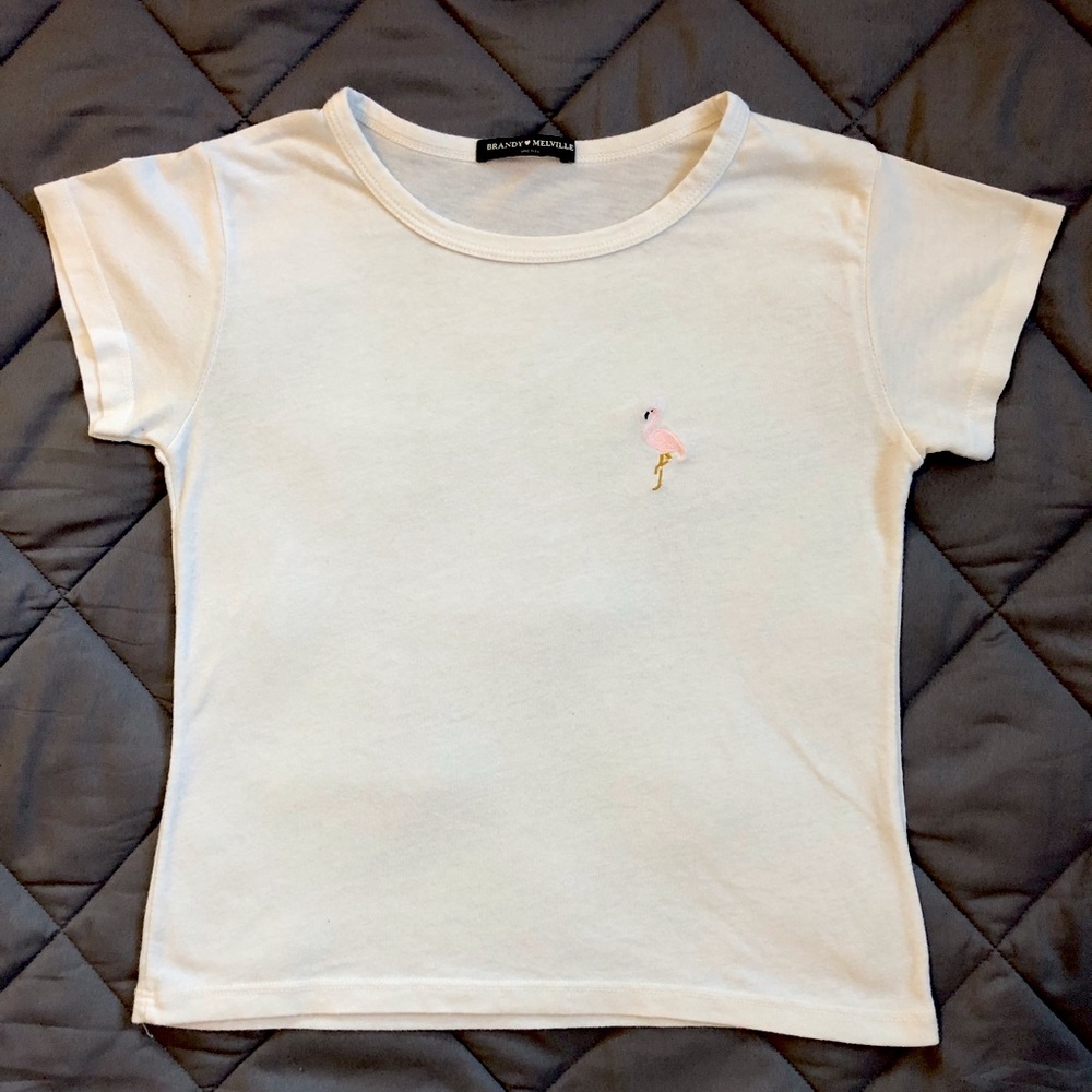 White t-shirt from Brandy Melville.